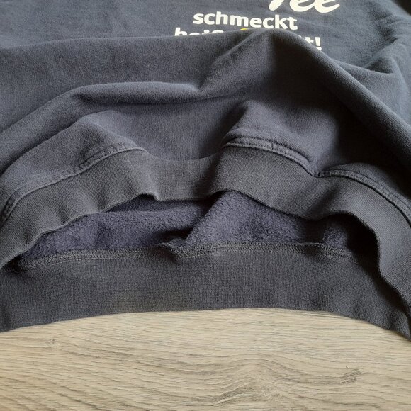 Vintage German Tea Sweatshirt by Snap Sportswear Size Medium 44" Chest Black - Picture 5 of 14